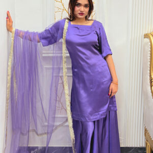 Noor-e-Abresham Lilac Silk (3 Pcs Stitched)