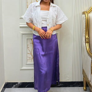 Fit Skirt Lilac Silk (1 Pcs Customize Size)